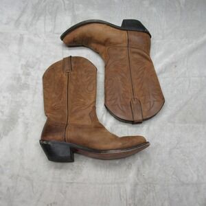 Durango Womens Cowboy Boots 9M Brown Leather Western Style Heel Pull On RD4112